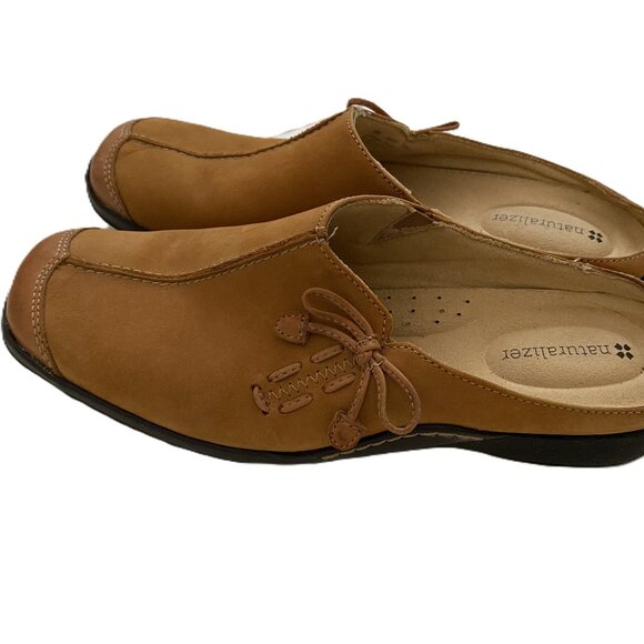 Naturalizer Tan Suede Leather Mules - Picture 4 of 8